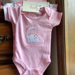 Dinosaur/Unicorn Unisaurous! 3 pack body suits